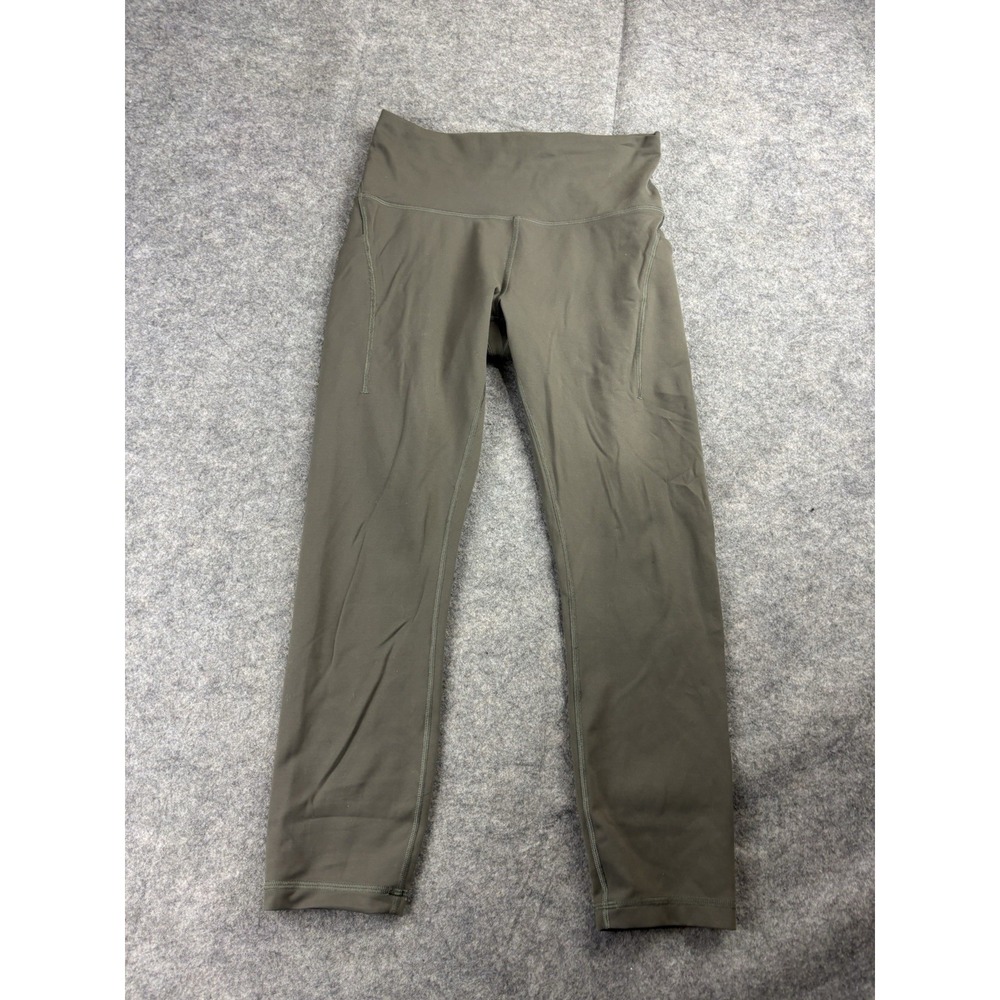Lululemon Wunder Train HR Tight 25" Green‎ Pockets Women's 8 Running Gym Hyrox